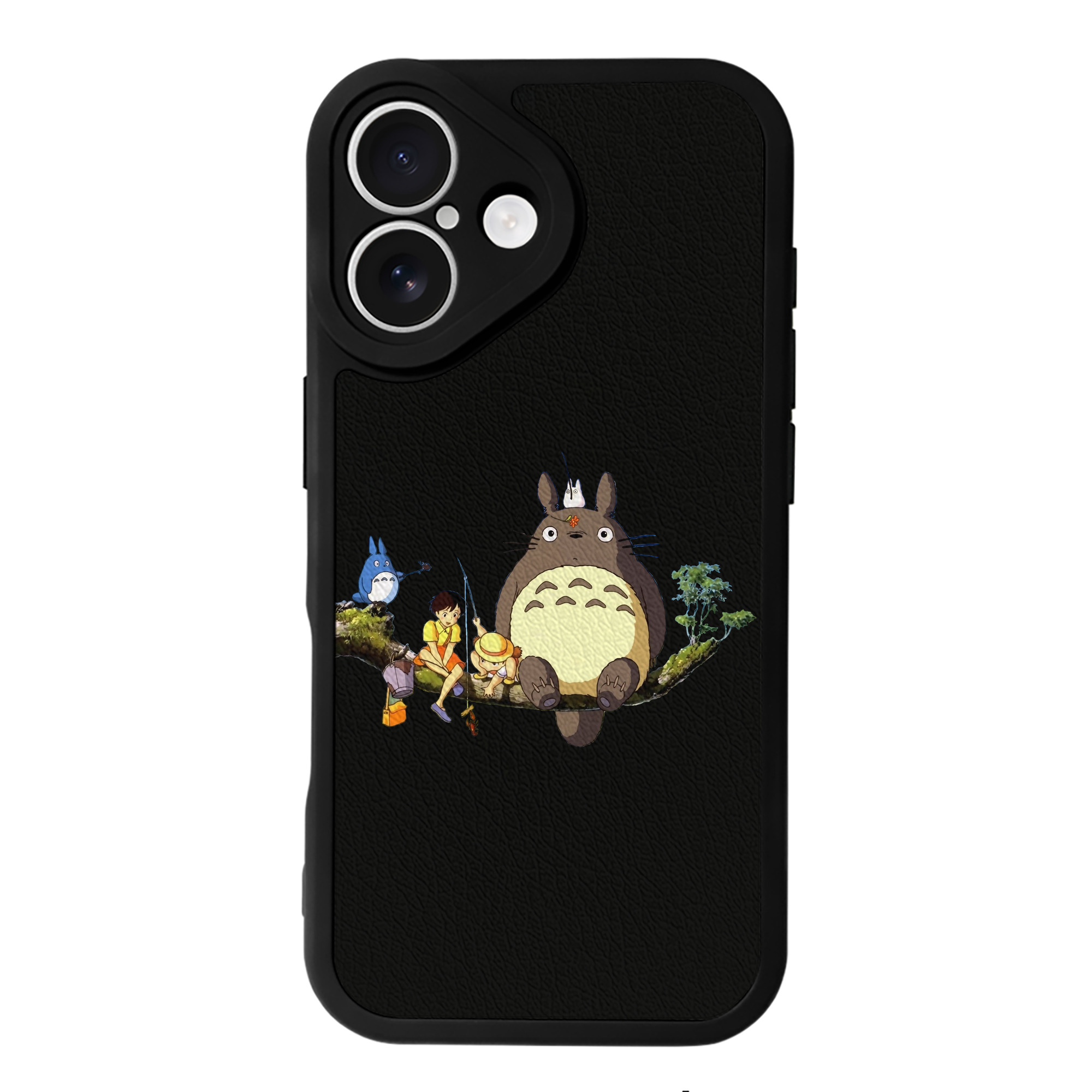 （画像用） となりのトトロ 草壁メイ 草壁サツキ My Neighbor Totoro Satsuki Kusakabe Mei Kusakabe 【iPhone 16シリーズ対応】シリコンスマホケース（レザー調） 材質：シリコン
